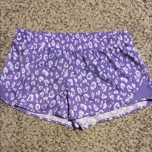 All in Motion Lavender Animal Print athletic shorts